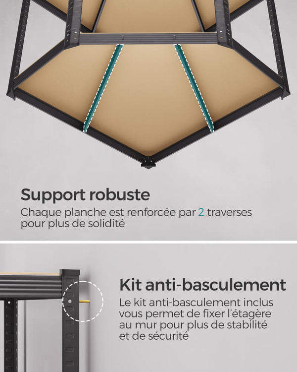 Luxueux Etagère d'angle industrielle de qualité