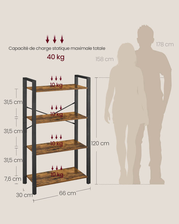 Original Etagère Industrielle Bois et Métal pour la maison
