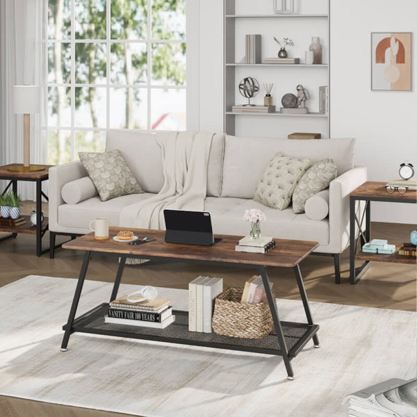 Table Basse Bois Metal Noir informations