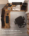 Luxueux Bureau d'Angle Bois et Métal de qualité