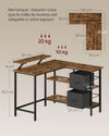 Magnifique Bureau d'angle industriel pour la maison